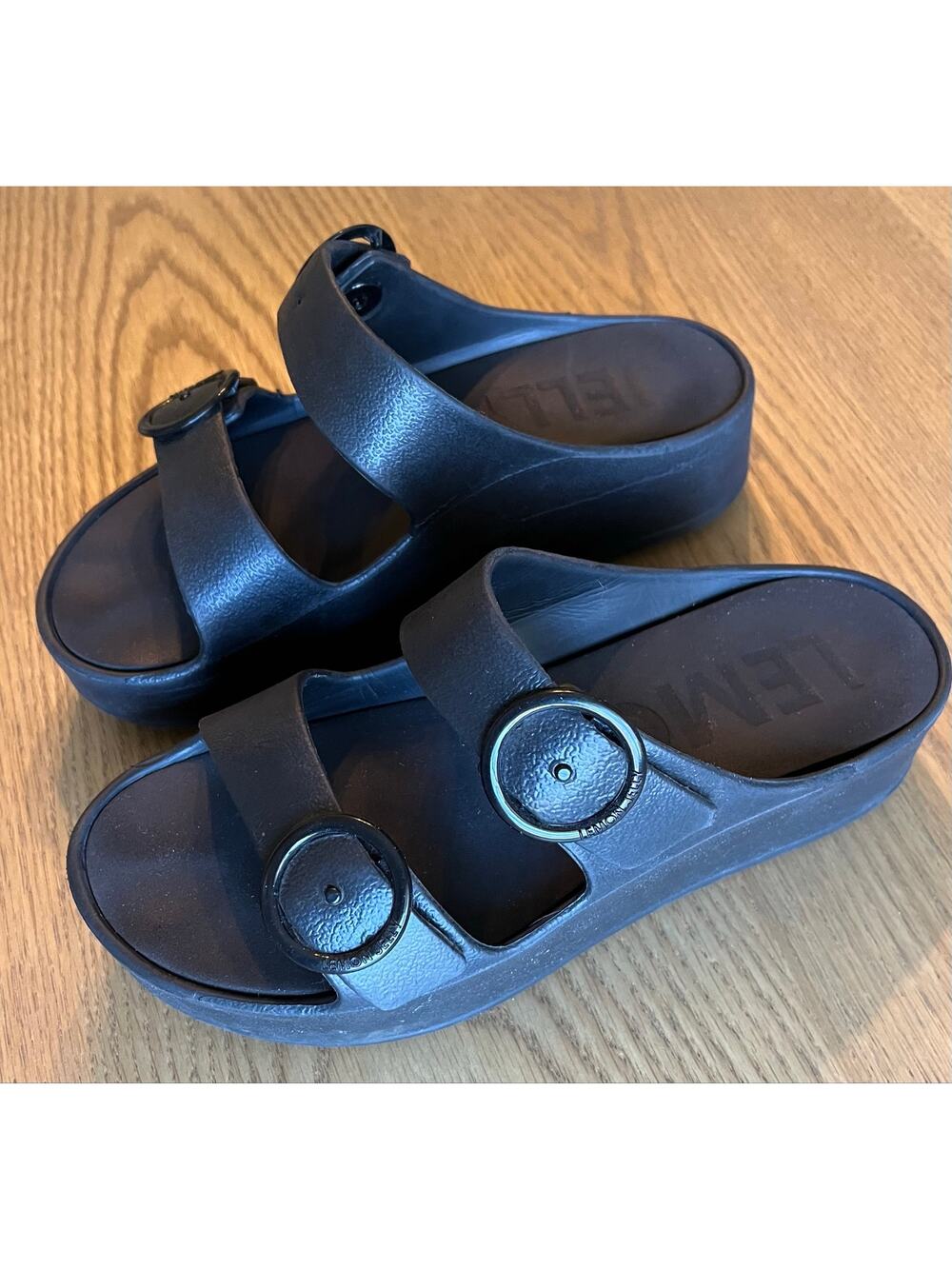 Lemon Jelly Gaia Women’s Slide Sandals Black EU 37 US 6.5 – Vegan Water‑Friendly